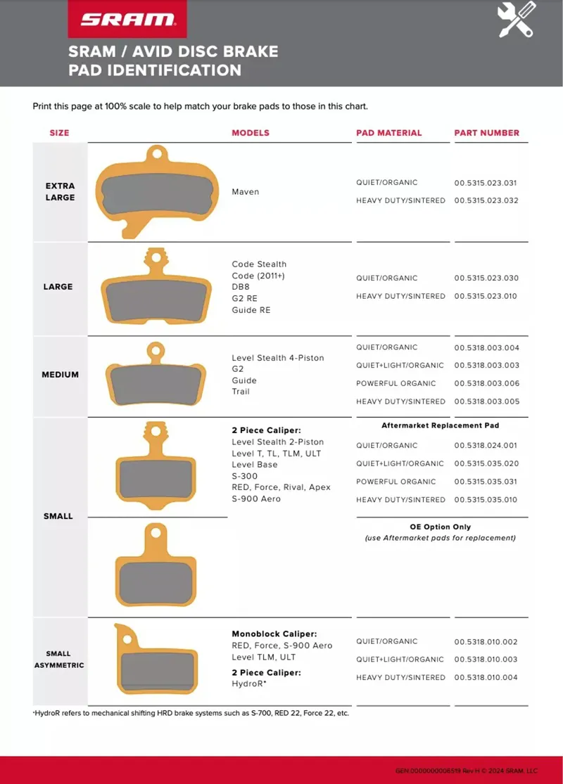 Sram Maven X-Large Disc Brake Pads in Heavy Duty Sintered-1