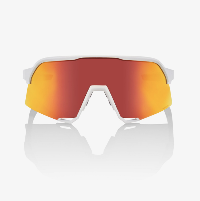 100 Percent S3 HiPer Mirror Red Lens Sunglasses in White-1