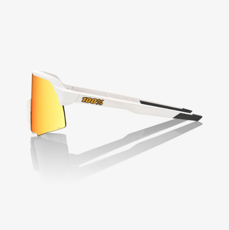 100 Percent S3 HiPer Mirror Red Lens Sunglasses in White-2