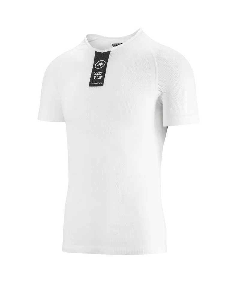 Assos Skinfoil Short Sleeve Summer Base Layer in Holy White size XS-S-3