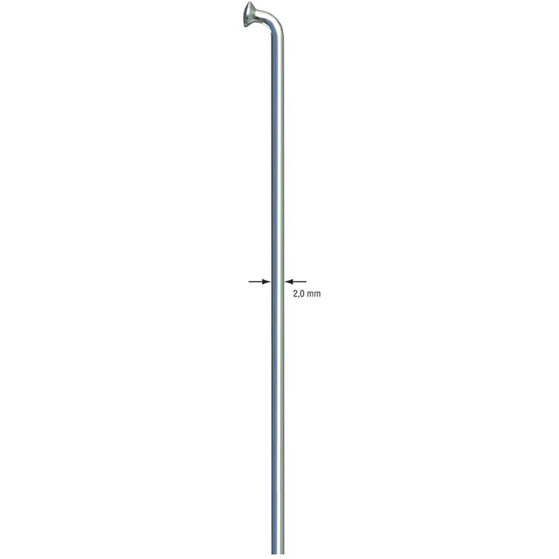 Sapim Leader J-Bend Plain Guage Spoke in Silver-1