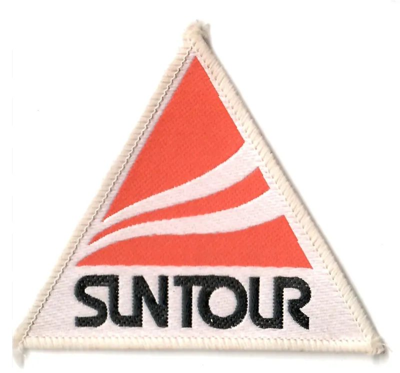 Suntour BMX Sew On Patch in White NOS 1980s