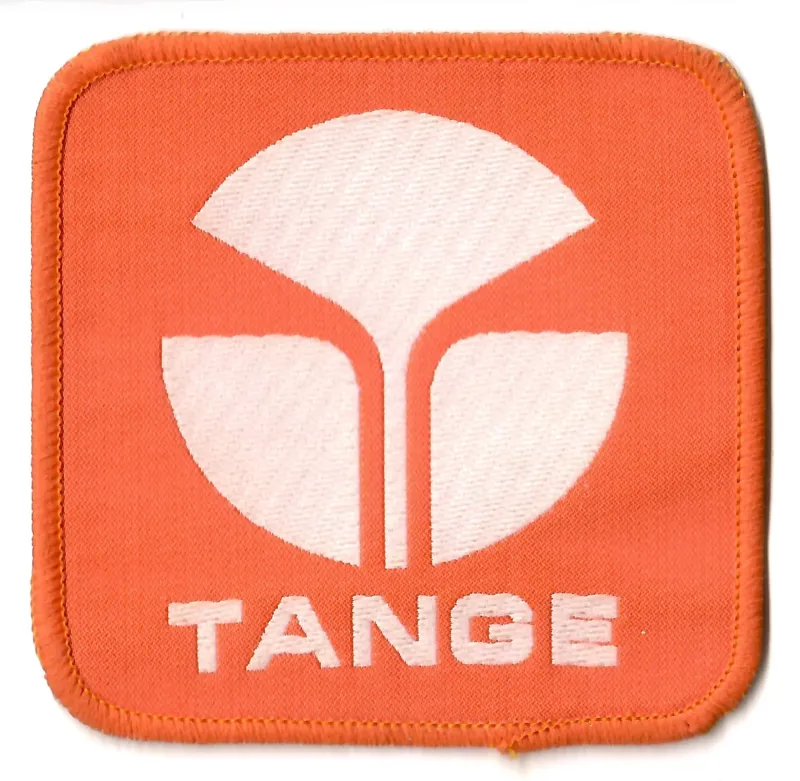 Tange BMX Sew On Patch in Orange NOS 1980s