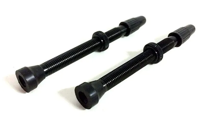 KBB Aluminium Tubeless Valve Pair in 60mm Black