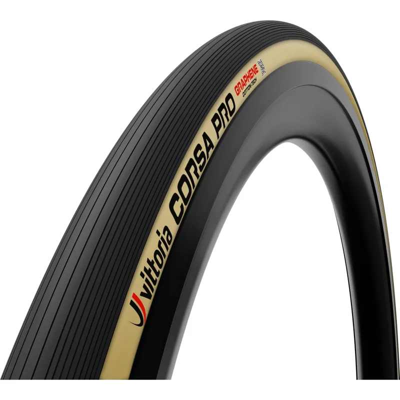 Vittoria Corsa Pro TLR Tubeless Ready Road Tyre in Tan