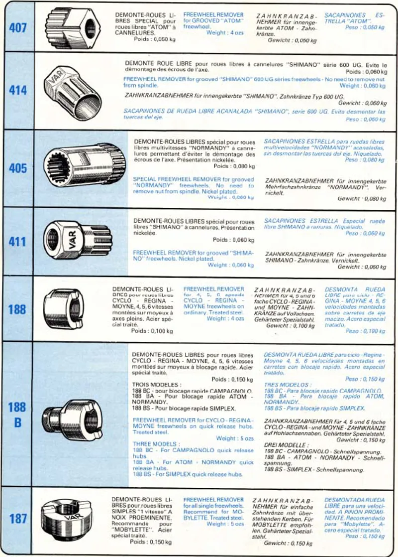 Var Tools 414 Freewheel Remover for Shimano UG and Sachs Aris-1