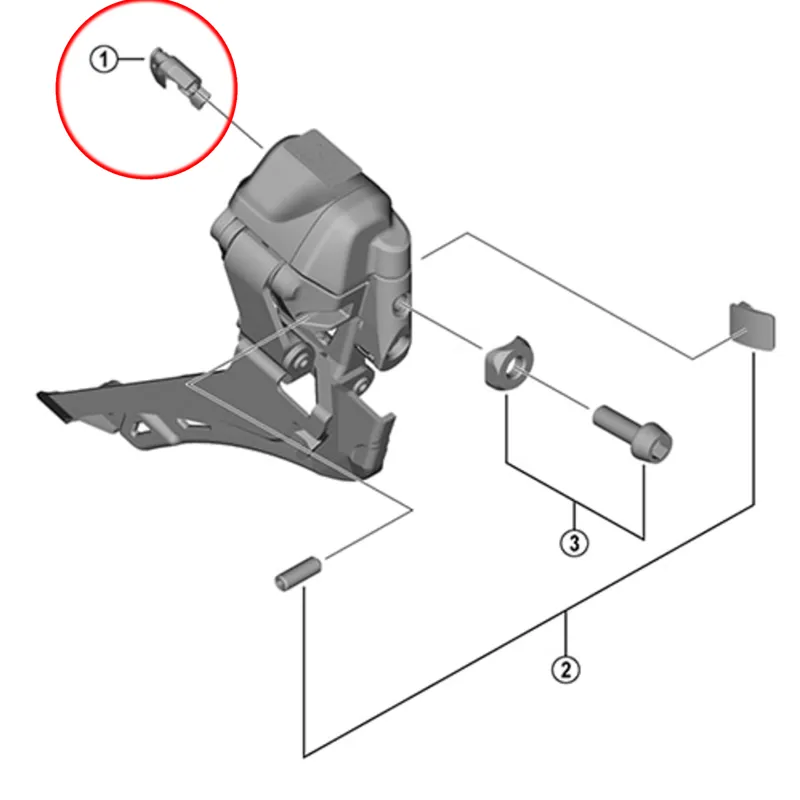 Shimano R9250 Front Derailleur Di2 Plug Cover Wire Cable Clip-1