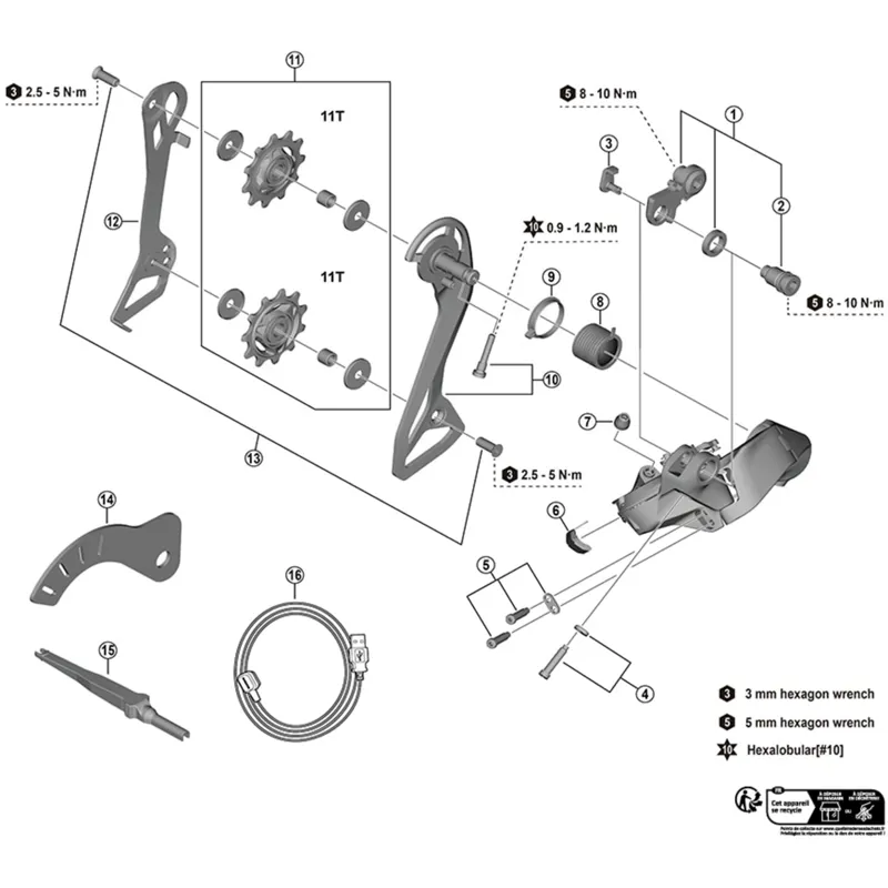 Shimano RD-R9250 Boot Rear Derailleur Di2 Wire Shroud Grommet-1