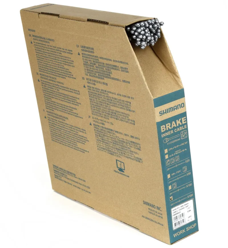 Shimano Road Brake Steel Inner Wire 1.6 x 2050 mm Workshop Box of 100