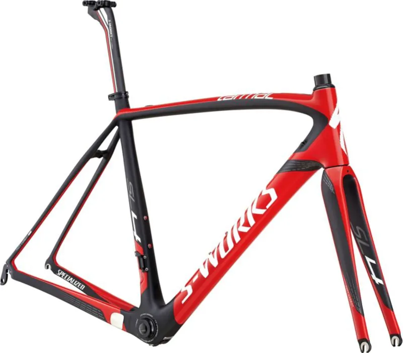 2014 specialized s works tarmac sl4 frameset gloss red carbon white specialized s works tarmac sl4