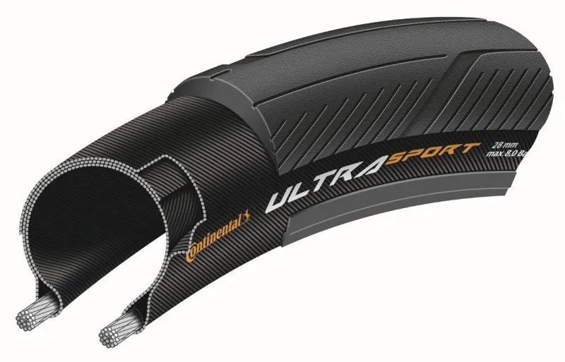 Continental Ultra Sport III Folding Road Tyre in Black-2