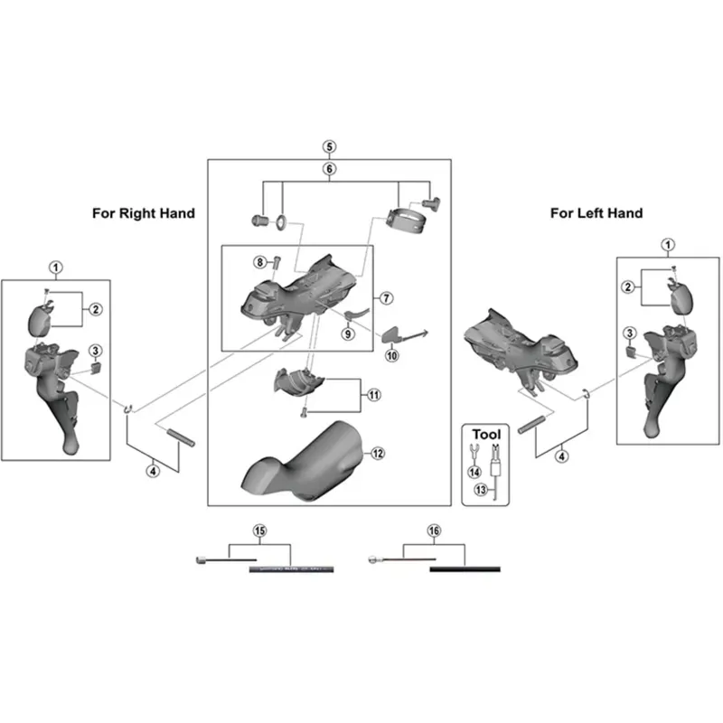 Shimano Ultegra ST-R8000 STI Hoods Pair in Black-1